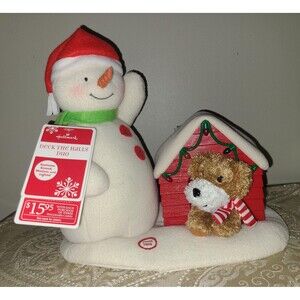 NEW 2011 Hallmark Jingle Pals Deck The Halls Duo Singing Snowman Dog Animated